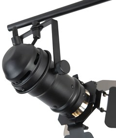 Priemyselné bodové svetlo čierne 2-žiarovkové s klapkami - Movie