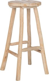 Drevená barová stolička prírodná - 36 * 45 * 80cm