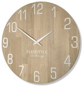Drevené nástenné hodiny Natur 50cm FlexiStyle z228-2