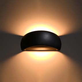 Sollux Lighting Nástenné keramické svietidlo PONTIUS čierne