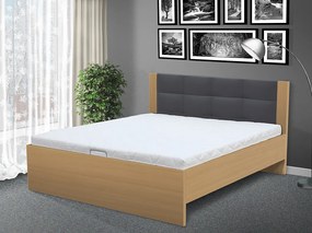 Štýlová posteľ Markéta 140 farebné prevedenie: buk/sivá