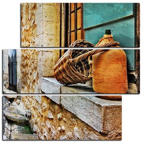 Obraz na plátne - Stará stredomorská ulica - štvorec 3151D (105x105 cm)