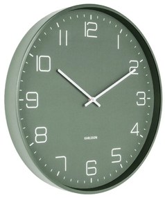 Zelené nástenné hodiny Karlsson Lofty, ø 40 cm