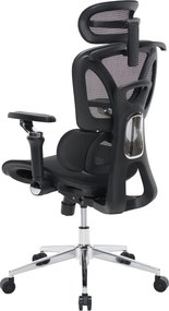 Kancelárska ergonomická stolička PORTE II — sieťovina, čierna