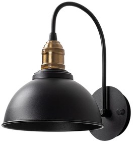 Čierne nástenné svietidlo ø 21 cm Varzan – Opviq lights