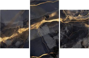 Obraz - Čierno - zlatý dekor (90x60 cm)