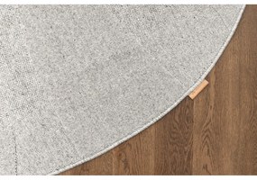 Svetlosivý vlnený okrúhly koberec ø 120 cm Morphic Botanica – Agnella