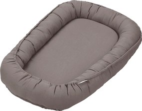 Ľanové hniezdo pre bábätko tmavo šedá