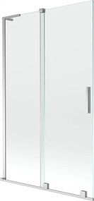 Mexen Velar L, 2-krídlová posuvná vaňová zástena 110 x 150 cm, 8mm číre sklo, chrómový profil, 896-110-003-01-01