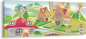 Obraz - Farebné mestečko (120x50 cm)