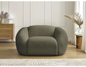 Zelené kreslo z textílie bouclé Tina – Bobochic Paris