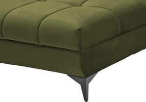 Rohová sedacia súprava Paris, machová zelená látka, ľavý roh