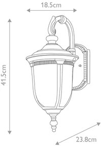 Elstead CL2-S - Vonkajšie nástenné svietidlo CLEVELAND 1xE27/60W/230V IP44