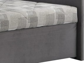 Rohová posteľ Travis ľavá120x200, šedá látka