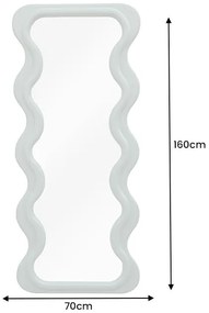 Nástenné zrkadlo Curvy 160cm šalvia zelená