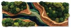 drevko |  Tlačený machový obraz Prelínanie (imitácia)  35 x 90 cm