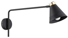 Argon Argon 8009 - Nástenná lampa AVALONE 1xE27/15W/230V 57 cm čierna/zlatá AR8009