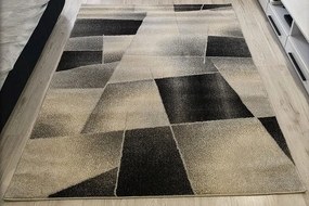 Moderný koberec Rio 509 v béžovo-sivej kombinácii fariem Rozmer: 80x150 cm