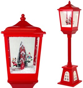 LEAN TOYS Vianočná pouličná lampa s Mikulášom a snehuliakom 2v1