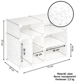 Divero 70668 Transparentný regál - zásuvný systém