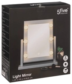 5five Simply Smart Stolové zrkadlo s LED osvetlením Chase, biele