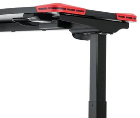 Výškovo nastaviteľný stôl OfficeTech Game, 120 x 60 cm, čierna