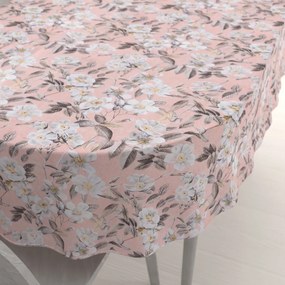 Biante Dekoračný oválny obrus Leona LN-158 Plané ruže na lososovom 130x160 cm