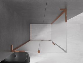 Mexen Velar L, sprchový kút s posuvnými dverami 110 x 80 cm, 8mm sklo námraza, ružové zlato, 871-110-080-33-60