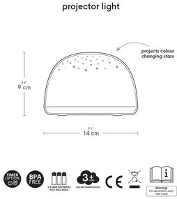 A Little Lovely Company - lampa s projektorom - motýliky