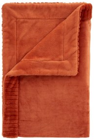 Oranžová deka z mikroplyšu 150x200 cm Velvet and Faux Fur – Catherine Lansfield