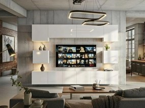 Obývacia stena Belini Premium Full Version čierny lesk + LED osvetlenie Nexum 39