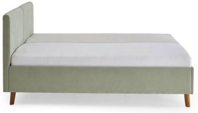 Svetlozelená čalúnená dvojlôžková posteľ s roštom 180x200 cm Piano – Meise Möbel