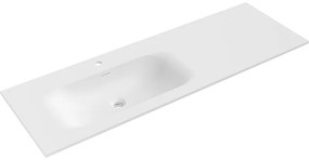 Mexen Vela, umývadlo na zapustenie 141 x 46,5 cm, ľavé, biela matná, 25231401L