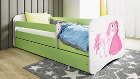 Detská posteľ Babydreams princezná a poník zelená