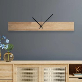 SENTOP | Minimalistické hodiny z prírodného dreva I SENTOP MAS020-3041-SILVER-60x8cm analógové