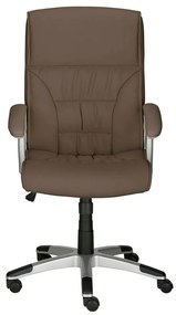 Hnedá kancelárska stolička z imitácie kože Flori – Støraa