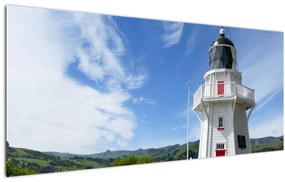 Obraz majáku Akaroa, Nový Zéland (120x50 cm)