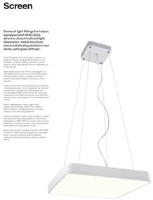 Redo 01-1124 - LED Luster na lanku SCREEN LED/48W/230V 3000K