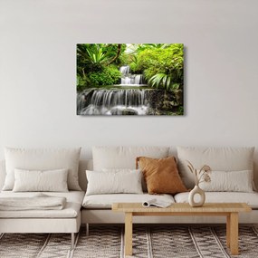 Obraz - Vodopád v dažďovom lese (90x60 cm)