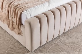 Čalúnená posteľ Livani 160x200 s úložným priestorom - béžový velúr Velluto 2