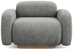 Sivý modul pohovky z textílie buklé Ailani – Makamii