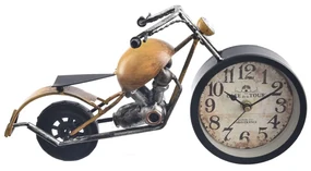 InDecor Stolové kovové hodiny Motocykel, 20 x 17 x 14 cm