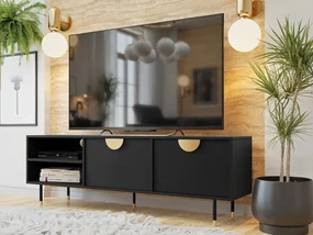 Tv stolík/skrinka Tevois 2K, Farby: čierna