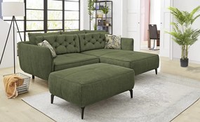 Rohová sedacia súprava Salo, zelená látka