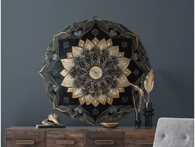 drevko |  Kruhová mandala Zlatá hĺbka  44 x 45 cm