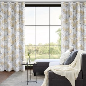 ZÁVES NA KRÚŽKOCH INARI 140X250 CM KVETY