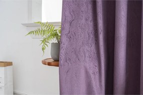 Zatemňovací záves DUNES VELVET 140x250 cm, fialový Zavesenie: Kovové krúžky