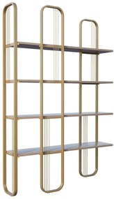 Regál v dekore borovice v zlatej farbe 125x180 cm Sierra – Kalune Design