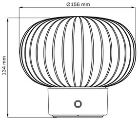 LED Stmievateľná dotyková stolná lampa LATTE LED/1,8W/5V USB 2000 mAh chróm/biela