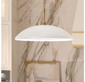 Kichler KL-DELAROSA-P-WH - Luster na reťazi DELAROSA 1xE27/60W/230V biela/mosadz